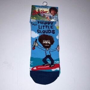 Bob Ross Happy‎ Little Clouds Socks - Low Cut- 2 pair Unisex